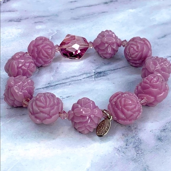 Tarina Tarantino Rose and Swarovski Bracelet